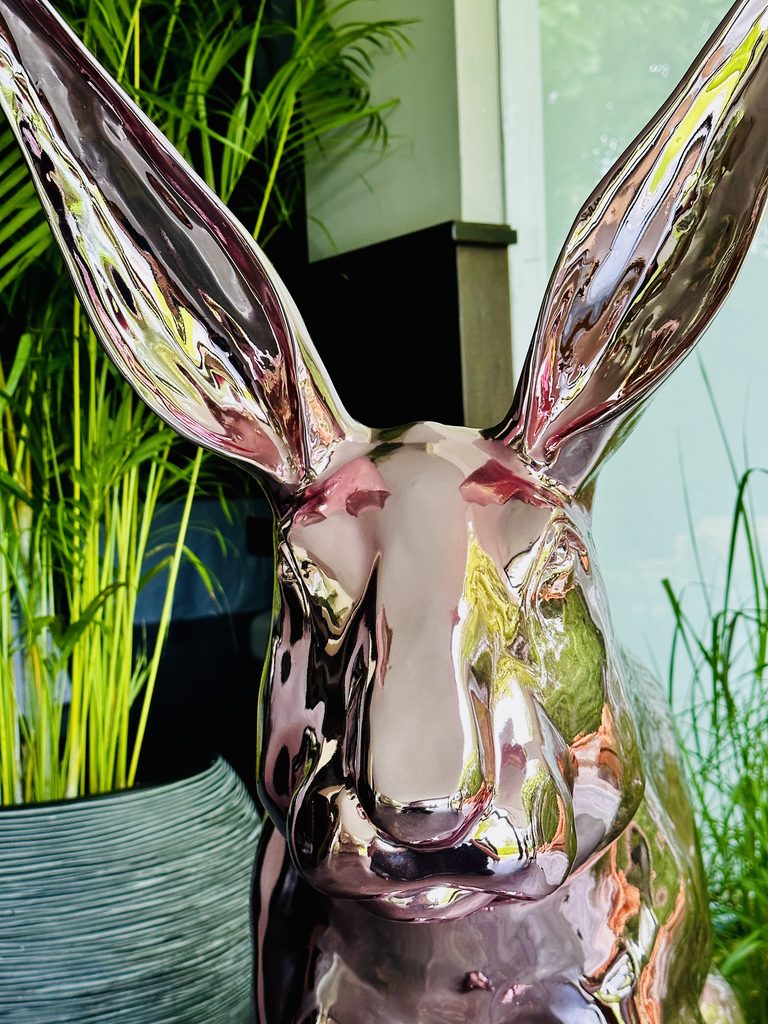 Alice sculpture, rose gold chromed brass, Bruno Tanquerel, 2023